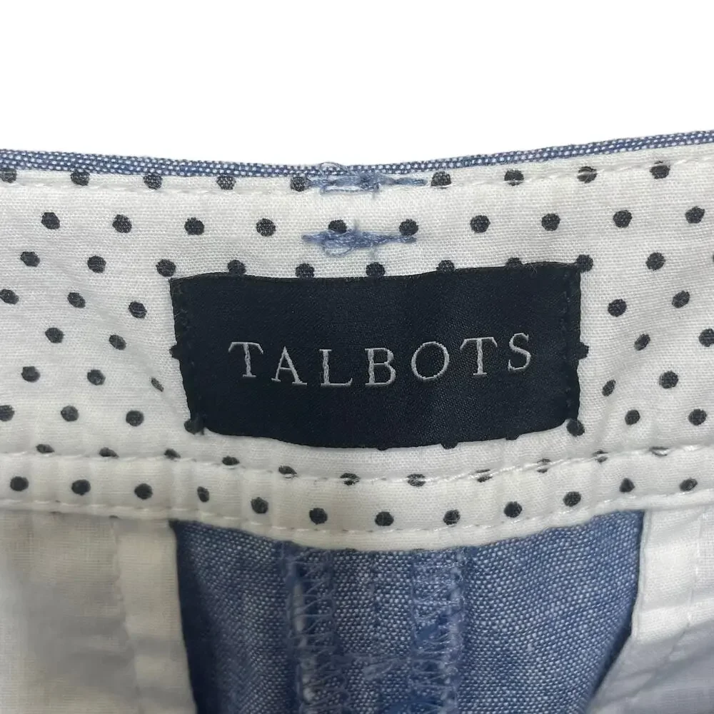 NWT Talbots Women’s Perfect Crop Pants - Chambray Blue Lightweight Size 10P - Picture 11 of 14